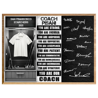 Golf Coach Signable Plaque – Personalized Team Gift