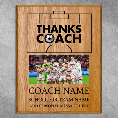Soccer Coach Appreciation Plaque – Personalized Team Thank You Award