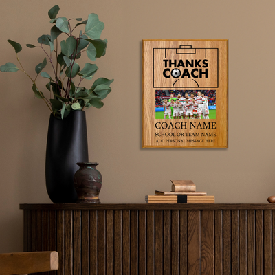 Soccer Coach Appreciation Plaque – Personalized Team Thank You Award