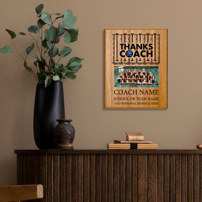 Swimming Coach Appreciation Plaque – Personalized Team Thank You Award