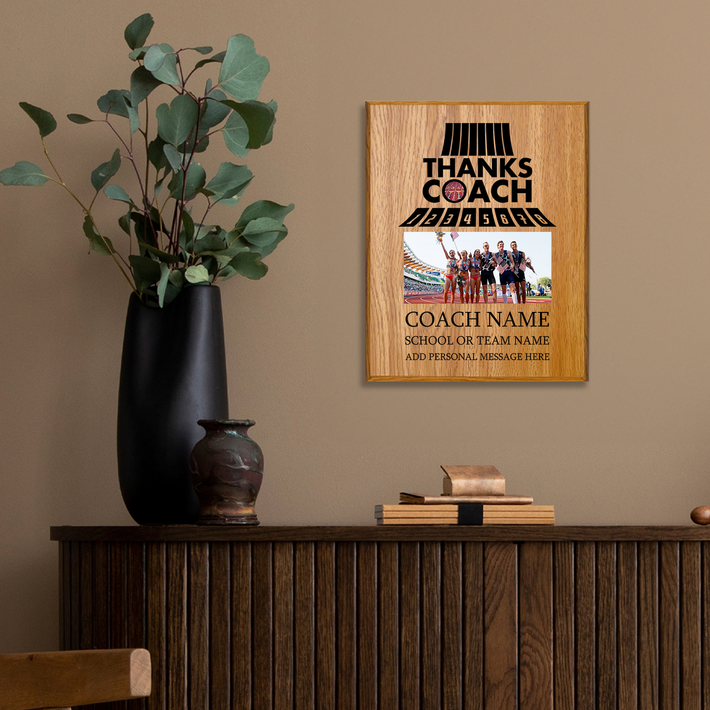 Track & Field Coach Appreciation Plaque – Personalized Team Thank You Award