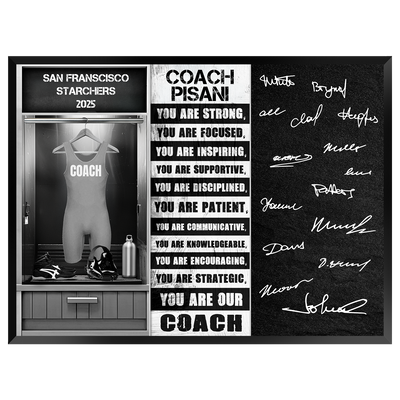 Signable Wrestling Coach Awards - Jersery in locker room