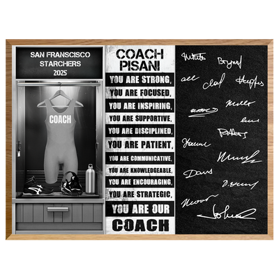 Signable Wrestling Coach Awards - Jersery in locker room