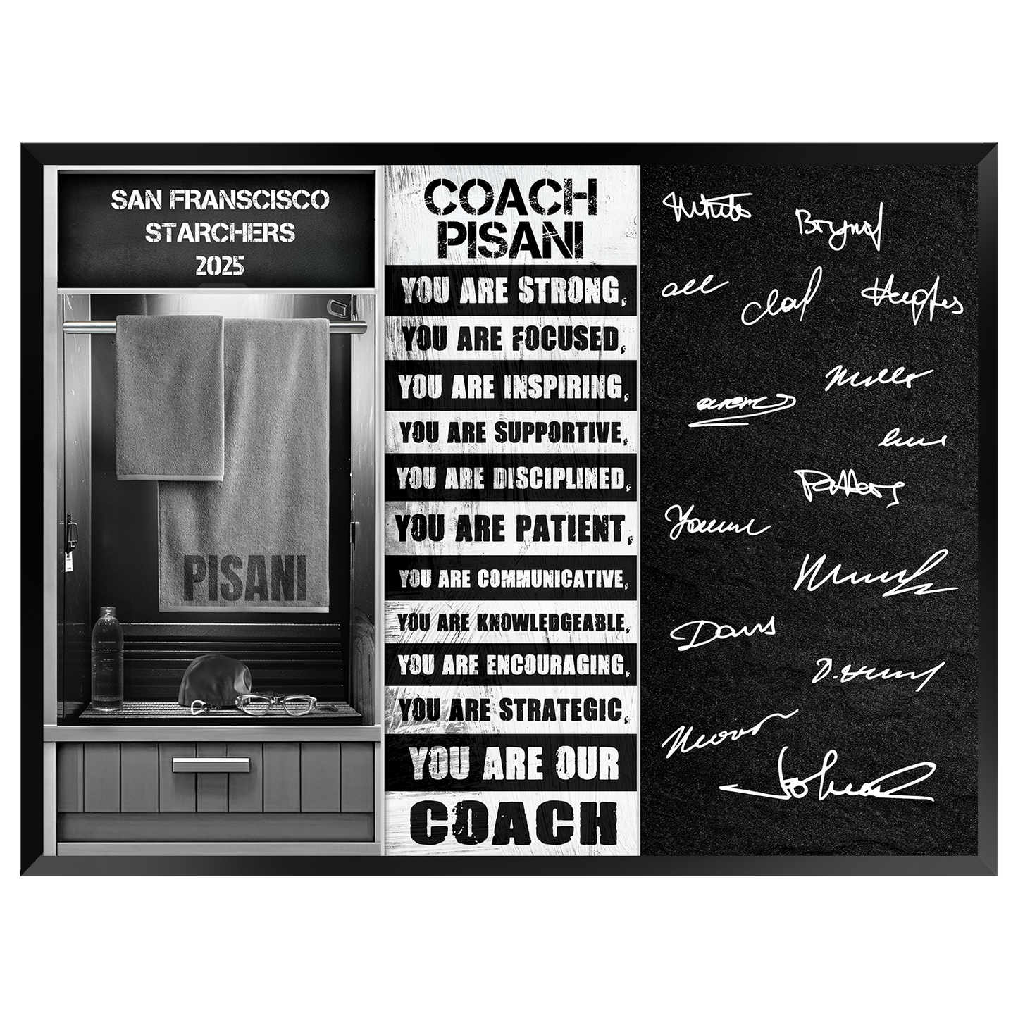 Swimming Coach Signable Plaque – Personalized Team Gift