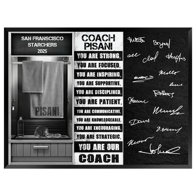 Swimming Coach Signable Plaque – Personalized Team Gift