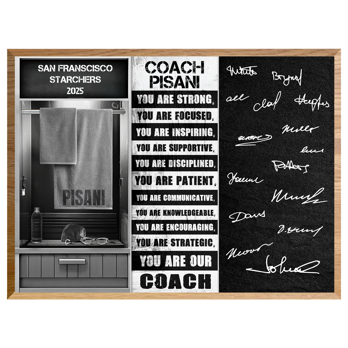 Swimming Coach Signable Plaque – Personalized Team Gift