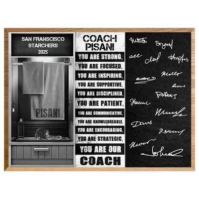 Swimming Coach Signable Plaque – Personalized Team Gift