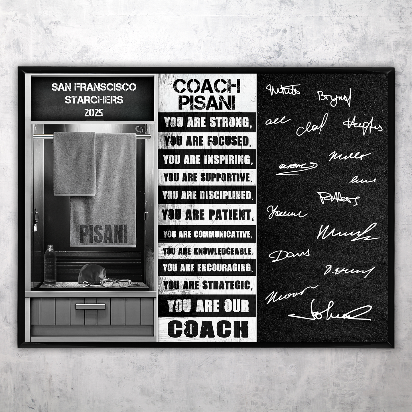 Swimming Coach Signable Plaque – Personalized Team Gift