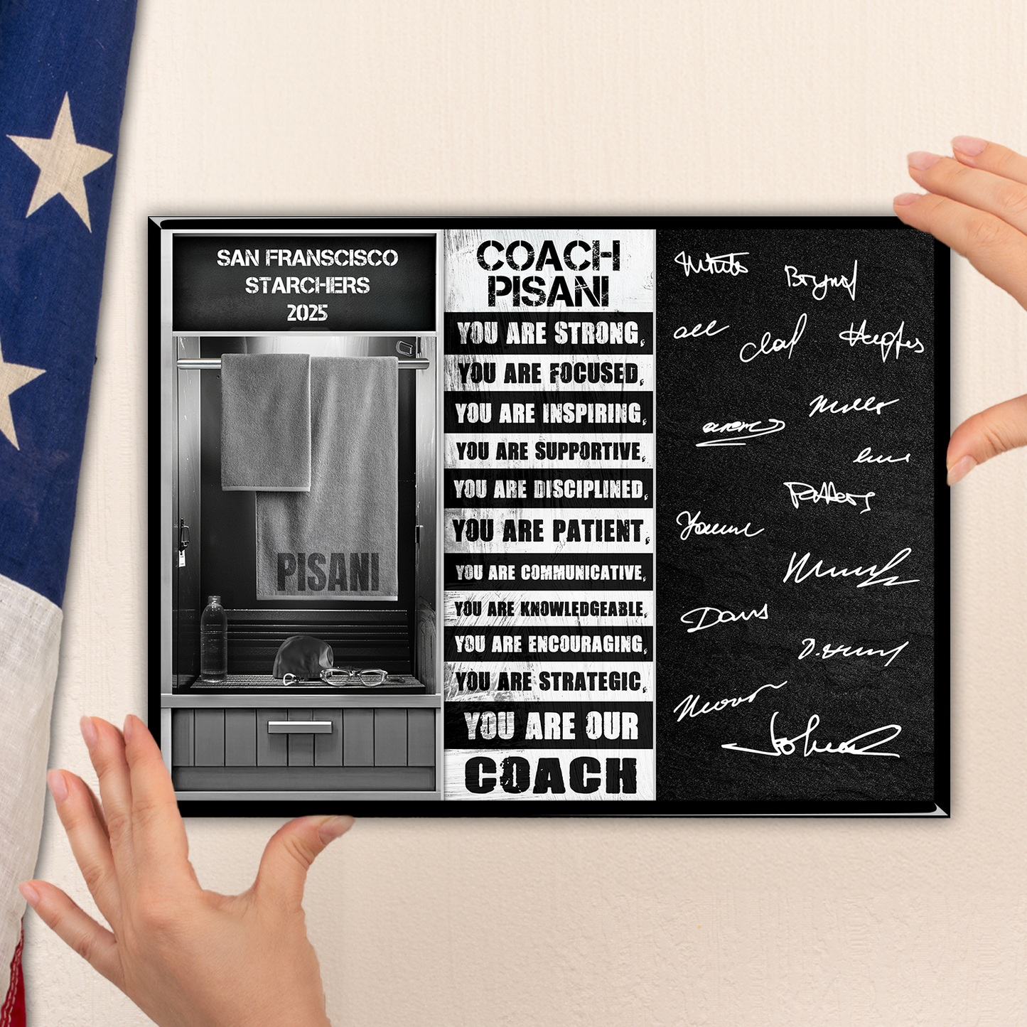 Swimming Coach Signable Plaque – Personalized Team Gift