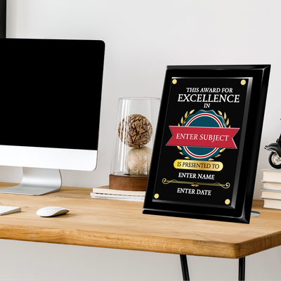 Piano Finish  Floating Acrylic Award - Excellence In Any Subject