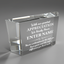 With Our Greatest Appreciation - Clear Crystal Glass Facet Rectangular Award