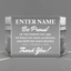 Enter Name Be Proud - Clear Crystal Glass Facet Rectangular Award