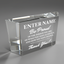 Enter Name Be Proud - Clear Crystal Glass Facet Rectangular Award
