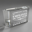Employee of the Year - Clear Crystal Glass Facet Rectangular Award