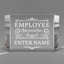 Employee Appreciation Award - Clear Crystal Glass Facet Rectangular Award
