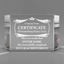 Company Name Certificate - Clear Crystal Glass Facet Rectangular Award