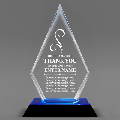 Here Is A Massive Thank You - Blue Arrow Acrylic