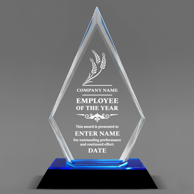 Company Name - Employee Of The Year - Blue Arrow Acrylic