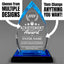 Achievement Awards - Acrylic Blue Oval Award - Personalize Online - Choose From 5 Designs