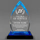 Long Service Awards -  Acrylic Blue Oval Award - Personalize Online - Choose From 5 Designs