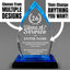 Long Service Awards -  Acrylic Blue Oval Award - Personalize Online - Choose From 5 Designs