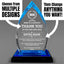 Thank You Awards - Acrylic Blue Oval Award - Personalize Online - Choose From 5 Designs