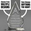 Appreciation Awards - Optic Crystal Arrowhead Award - Personalize Online - Choose From 5 Designs