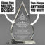 Achievement Awards- Optic Crystal Arrowhead Award - Personalize Online - Choose from 5 Designs
