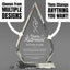 Retirement Awards - Optic Crystal Arrowhead Award - Personalize Online - Choose From 5 Designs
