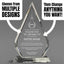 Thank You Awards - Optic Crystal Arrowhead Award - Personalize Online - Choose From 5 Designs