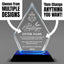 Employee Appreciation Awards - Blue Arrow Acrylic Award - Personalize Online - Choose From 5 Designs