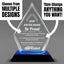 Appreciation Awards - Blue Arrow Acrylic - Personalize Online - Choose From 5 Designs