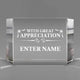 Appreciation Awards - Clear Crystal Facet Block Awards - Personalize Online - Choose From 5 Designs