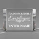 Employee Appreciation Awards - Clear Crystal Facet Block Awards - Personalize Online - Choose From 5 Designs