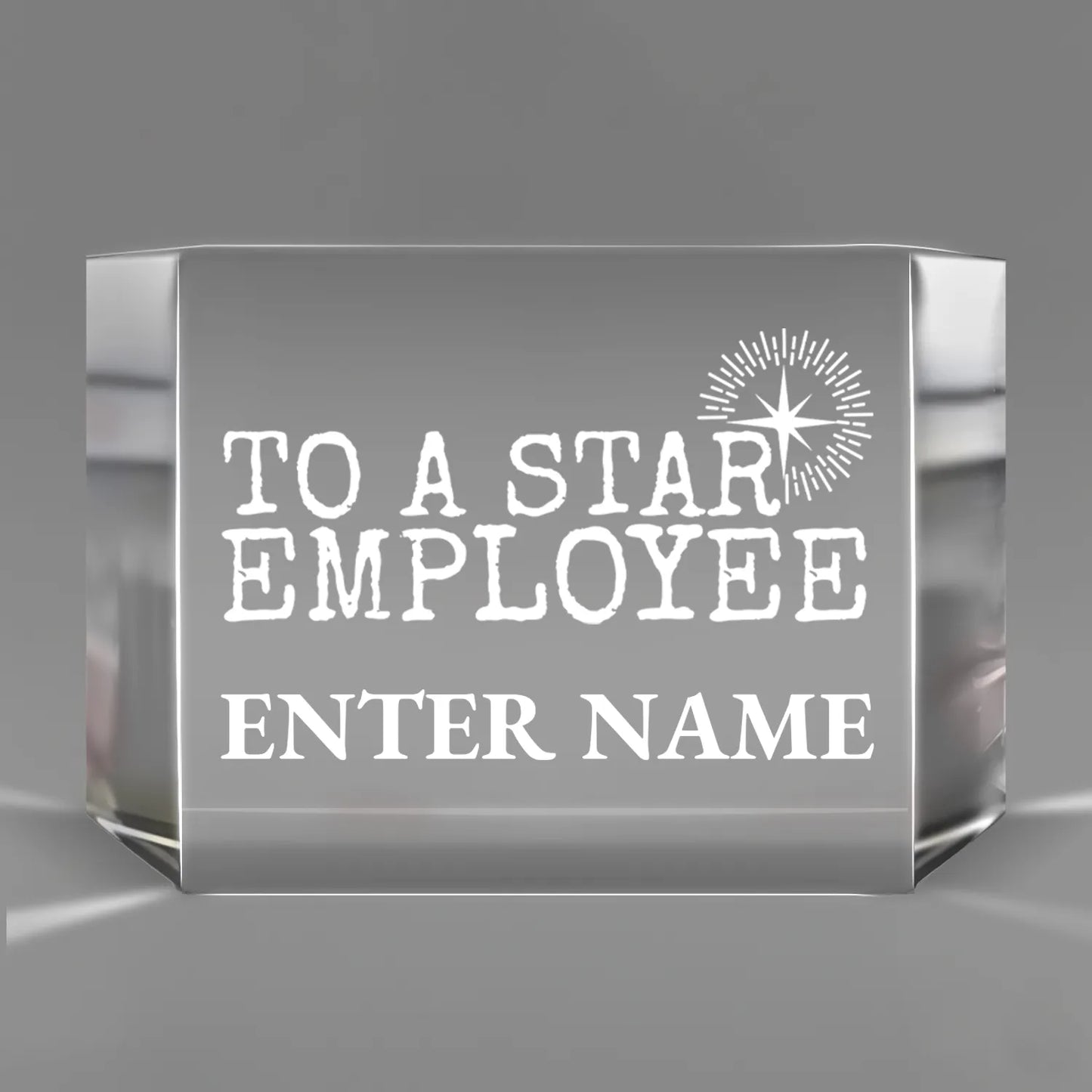 Employee Appreciation Awards - Clear Crystal Facet Block Awards - Personalize Online - Choose From 5 Designs