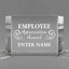Employee Appreciation Awards - Clear Crystal Facet Block Awards - Personalize Online - Choose From 5 Designs