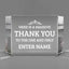 Thank You Awards - Clear Crystal Facet Block Awards - Personalize Online - Choose From 5 Designs