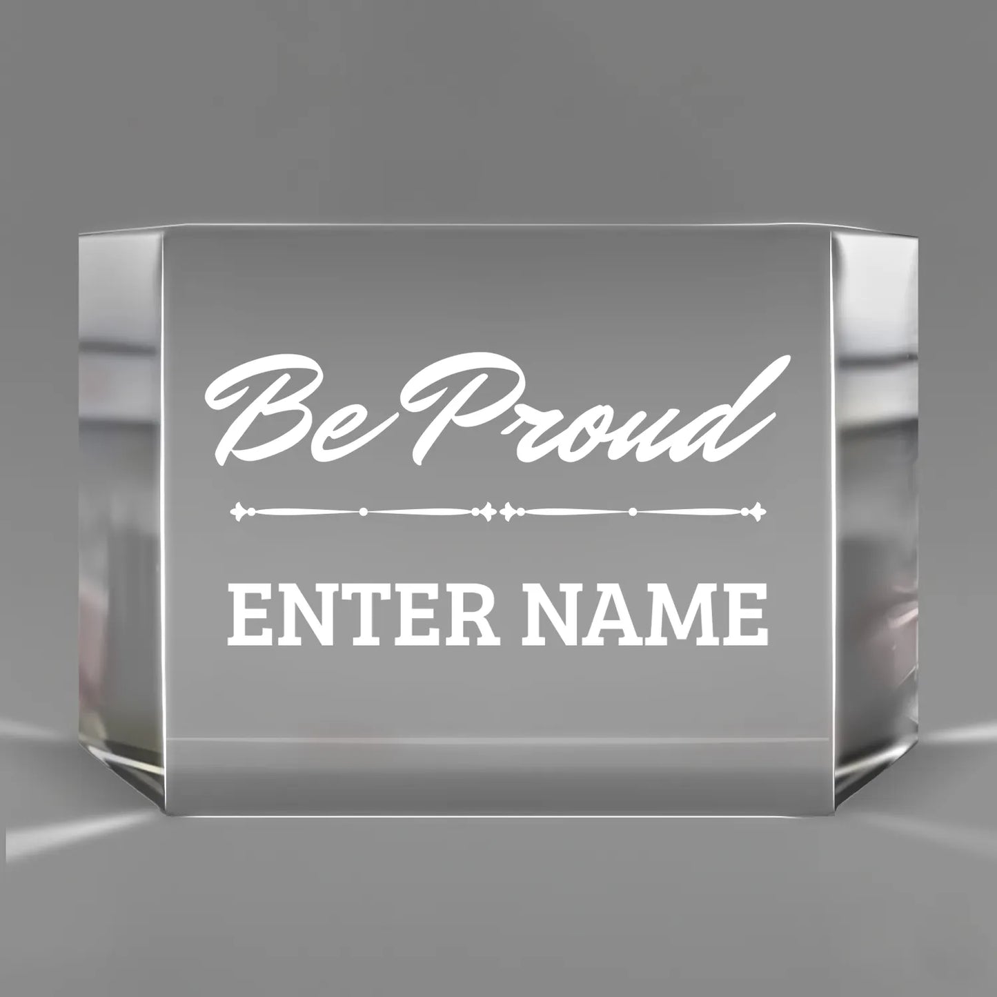 Thank You Awards - Clear Crystal Facet Block Awards - Personalize Online - Choose From 5 Designs