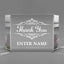 Thank You Awards - Clear Crystal Facet Block Awards - Personalize Online - Choose From 5 Designs