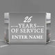 Long Service Awards - Clear Crystal Facet Block Awards - Personalize Online - Choose From 5 Designs