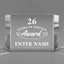 Long Service Awards - Clear Crystal Facet Block Awards - Personalize Online - Choose From 5 Designs