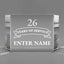 Long Service Awards - Clear Crystal Facet Block Awards - Personalize Online - Choose From 5 Designs