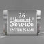 Long Service Awards - Clear Crystal Facet Block Awards - Personalize Online - Choose From 5 Designs