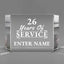 Long Service Awards - Clear Crystal Facet Block Awards - Personalize Online - Choose From 5 Designs