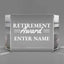Retirement Awards - Clear Crystal Facet Block Awards - Personalize Online - Choose From 5 Designs