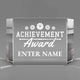 Achievement Awards - Clear Crystal Facet Block Awards - Personalize Online - Choose From 5 Designs