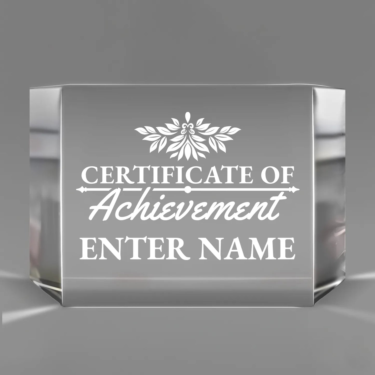 Achievement Awards - Clear Crystal Facet Block Awards - Personalize Online - Choose From 5 Designs
