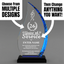 Long Service Awards - Blue Flame Awards - Personalize Online - Choose From 5 Designs