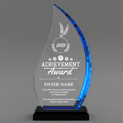 Achievement Awards - Blue Flame Awards - Personalize Online - Choose From 5 Designs