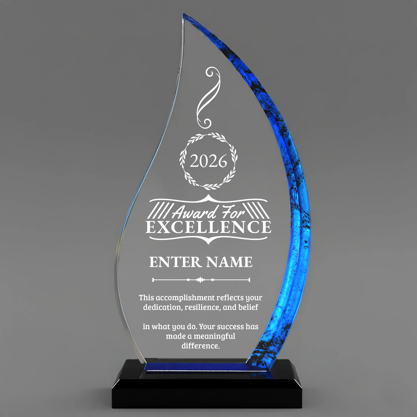 Achievement Awards - Blue Flame Awards - Personalize Online - Choose From 5 Designs